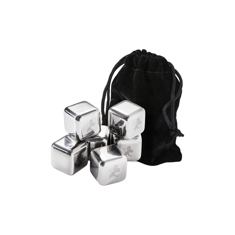 Reusable Ice Cubes Set of 6 Stainless Steel Gift Boxed