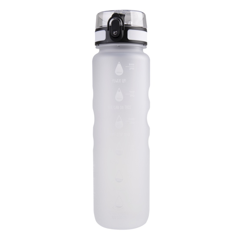 Tritan Motivational Sports Bottle 1L - White
