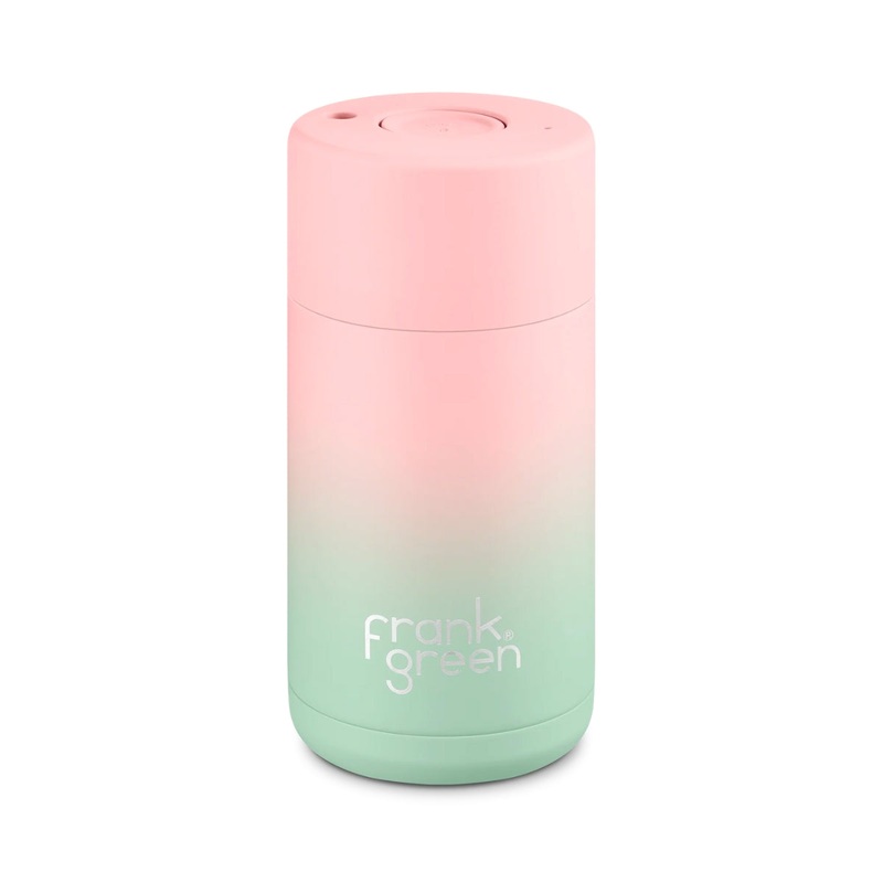 12oz Reusable Cup - Push Button Lid - Blushed Mint
