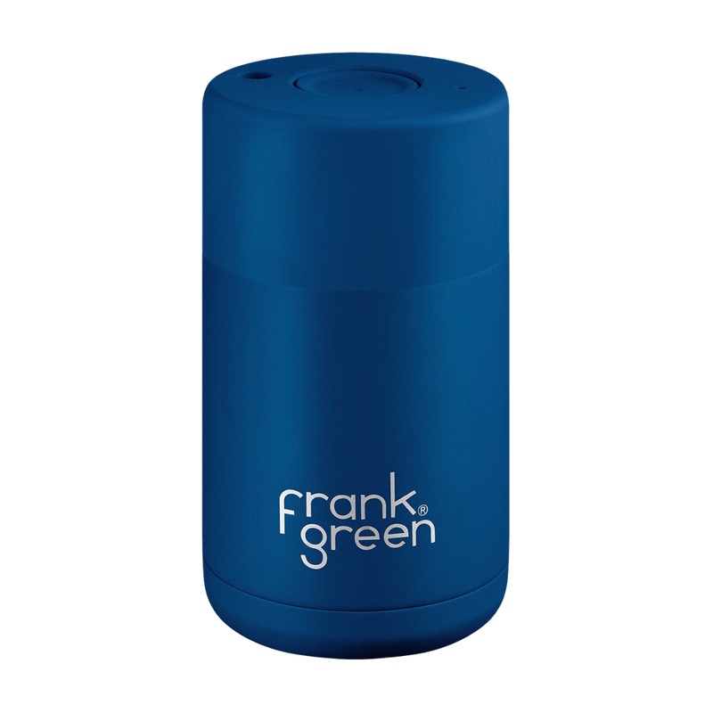 12oz Reusable Cup - Push Button Lid - Deep Ocean