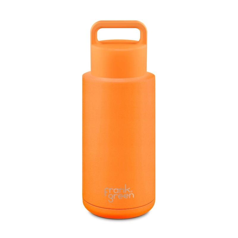 34oz Reusable Grip Bottle - Neon Orange