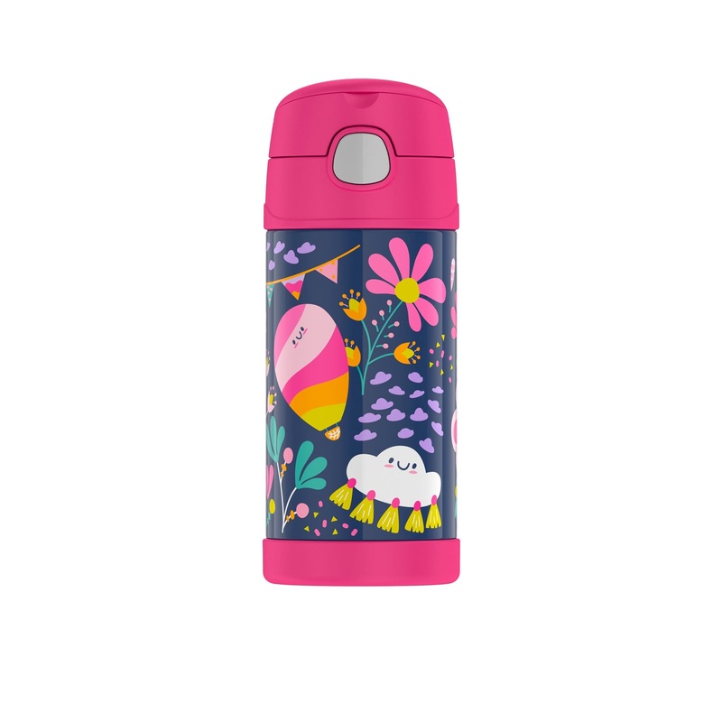 355ml Funtainer Insulated Drink Bottle Whimsical Clouds