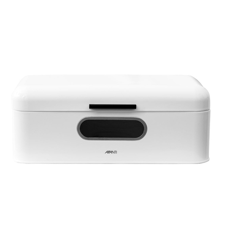Bread Bin With Window Large White
