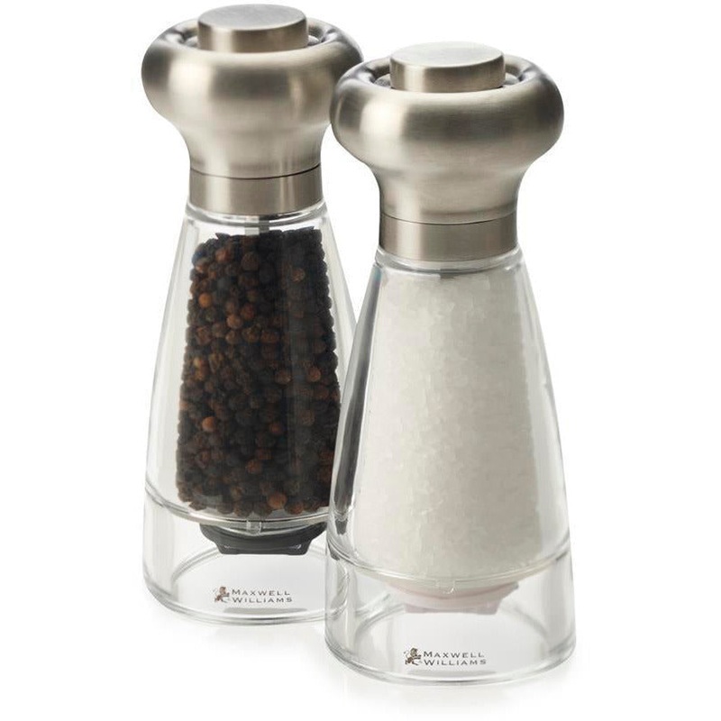 Dynasty Stainless Steel Salt And Pepper Mill Set - 16cm