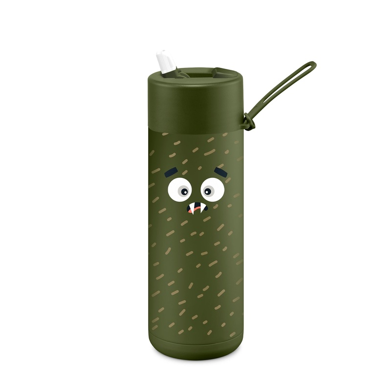 Franksters 20oz Reusable Bottle - Flip Lid - Khaki Scout