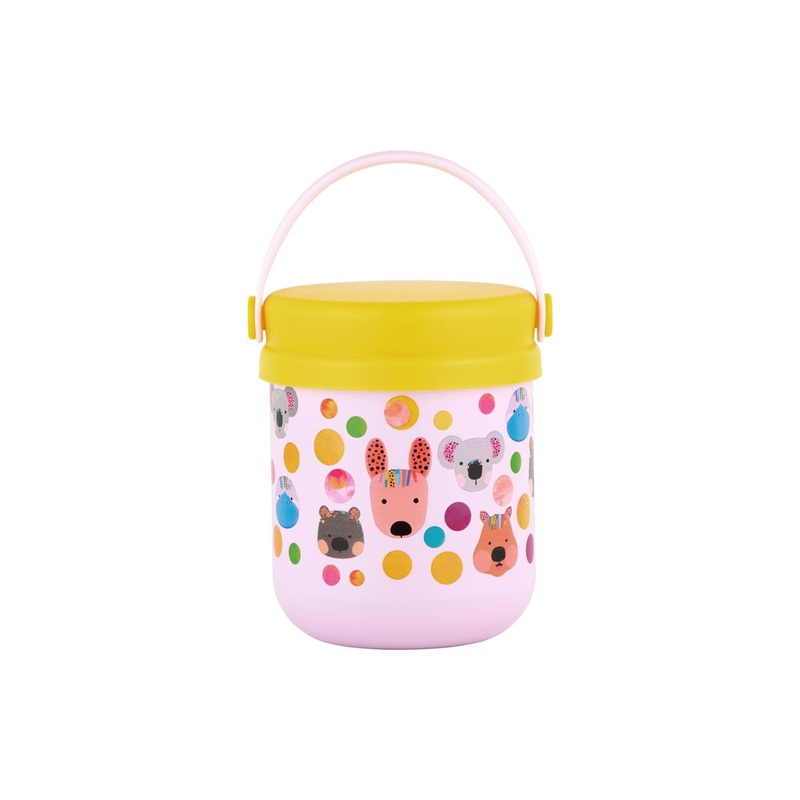 Kasey Rainbow Critters Childrens Insulated Food Container 300ML Pink