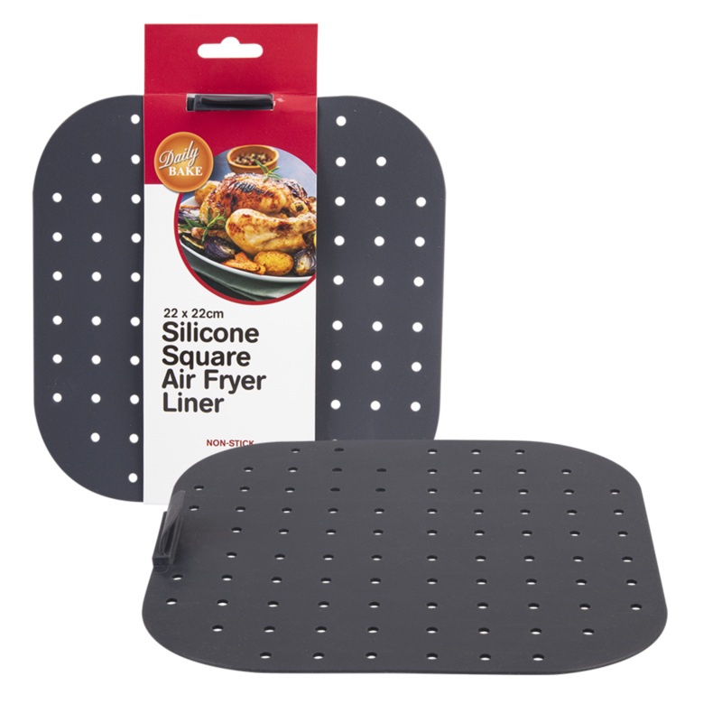 Silicone Square Air Fryer Liner 22x22cm