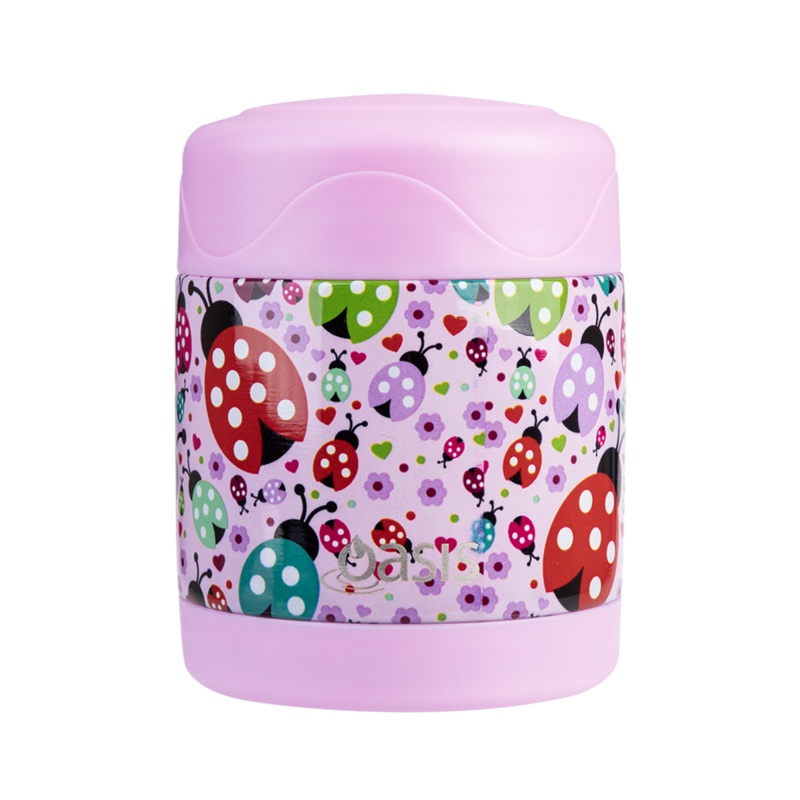 Stainless Steel D/W Ins. Food Flask 300ml Lovely Ladybugs