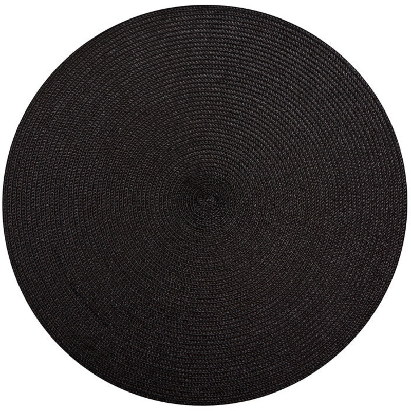 Table Accents Round Placemat 38cm Black