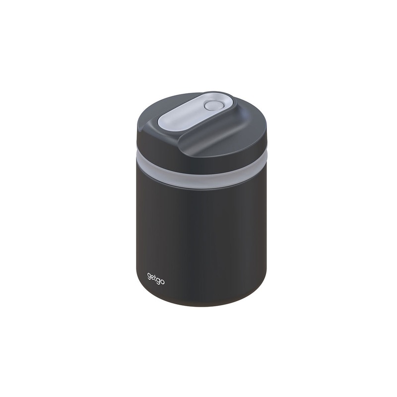 Double Wall Insulated Food Container 1L Black Gift Boxed