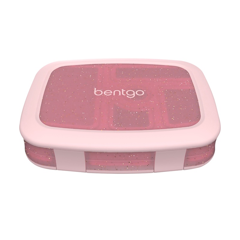 Kids Print Leak-Proof Bento Lunch Box Petal Pink Glitter