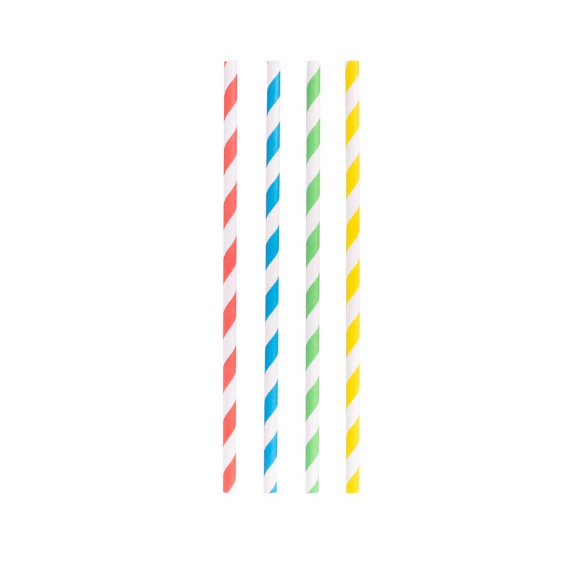 Papers Straws 20Cm R/Bow-Set 50