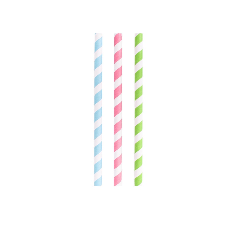 Smoothie Paper Straws Rainbow 23cm - Set of 24