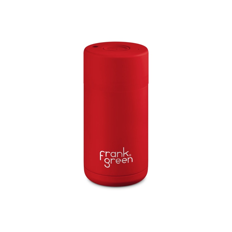 12oz Reusable Cup - Push Button Lid - Atomic Red