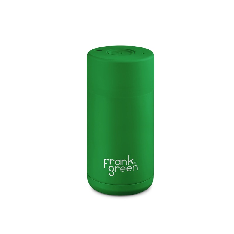12oz Reusable Cup - Push Button Lid - Evergreen