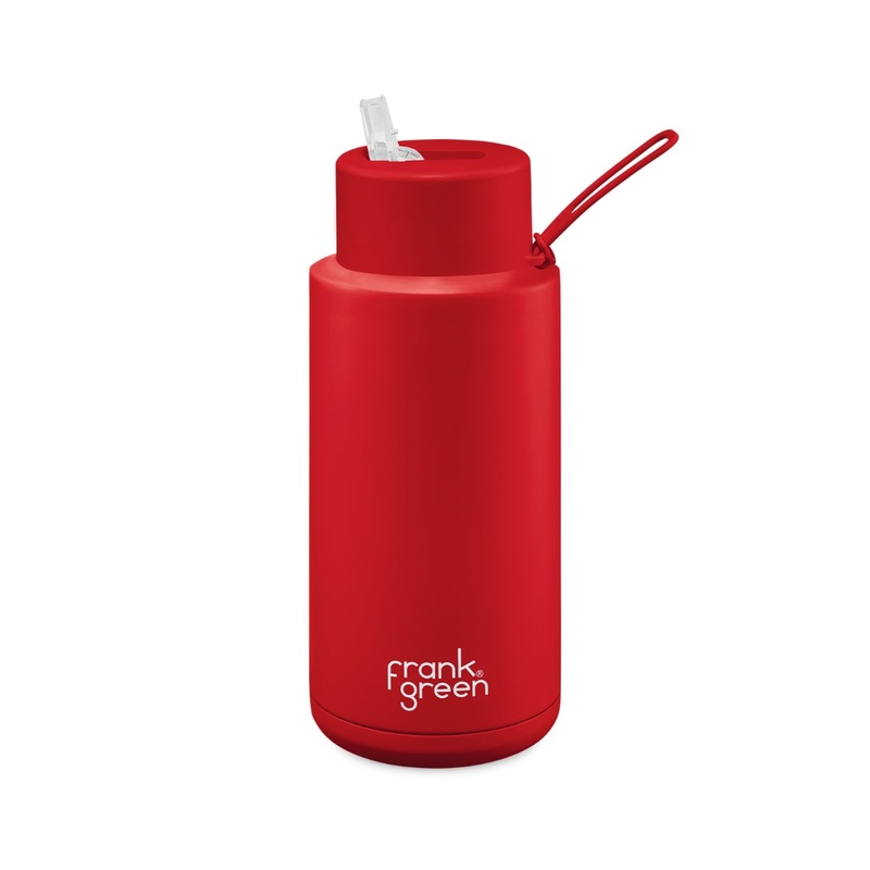 34oz Reusable Bottle - Straw Lid - Atomic Red