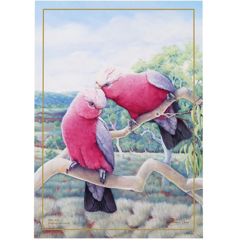 Birds Of Australia Anniversary Tea Towel - Galah