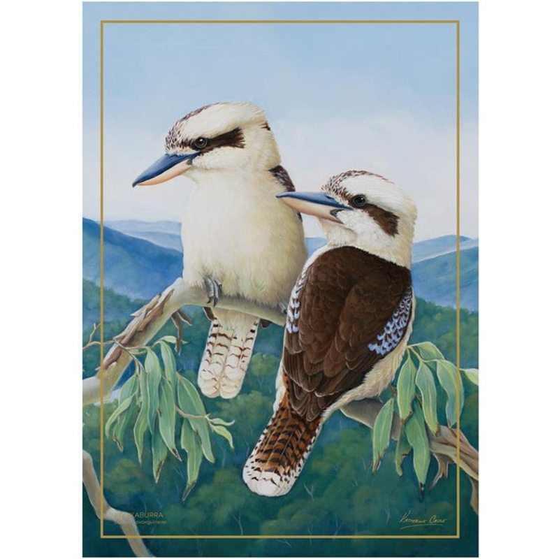 Birds Of Australia Anniversary Tea Towel - Kookaburra