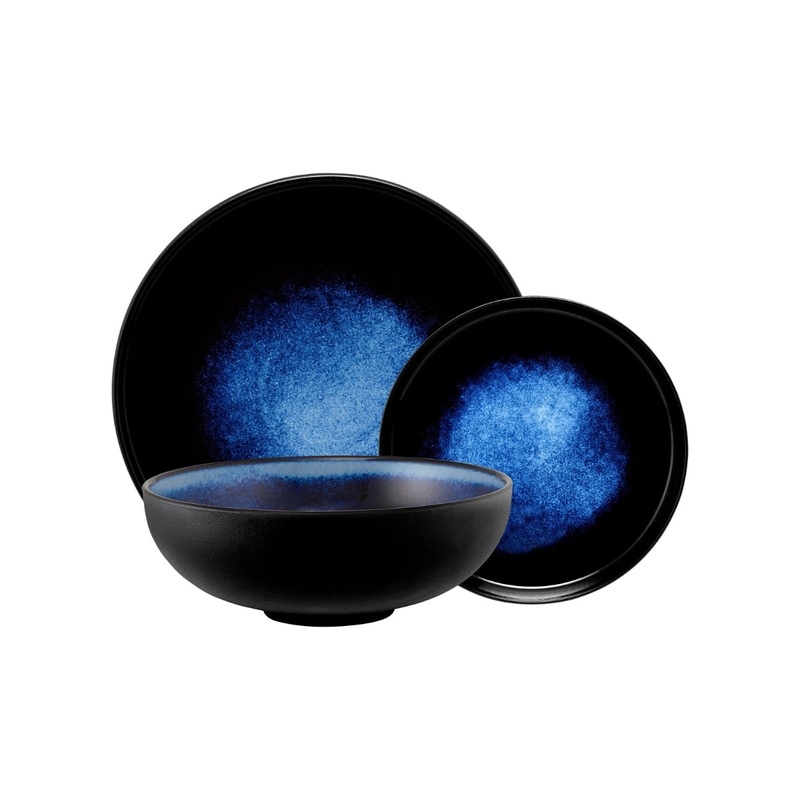 Caviar Midnight Coupe Dinner Set 12pc Gift Boxed