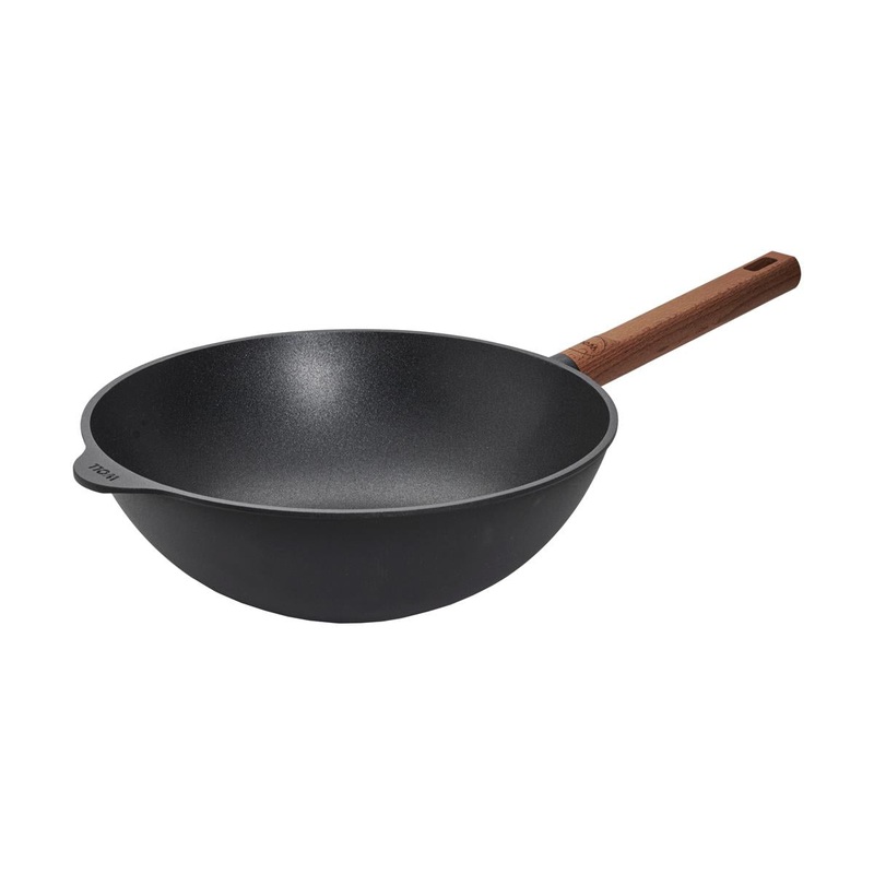 Eco Logic Wooden Handle Wok 28cm