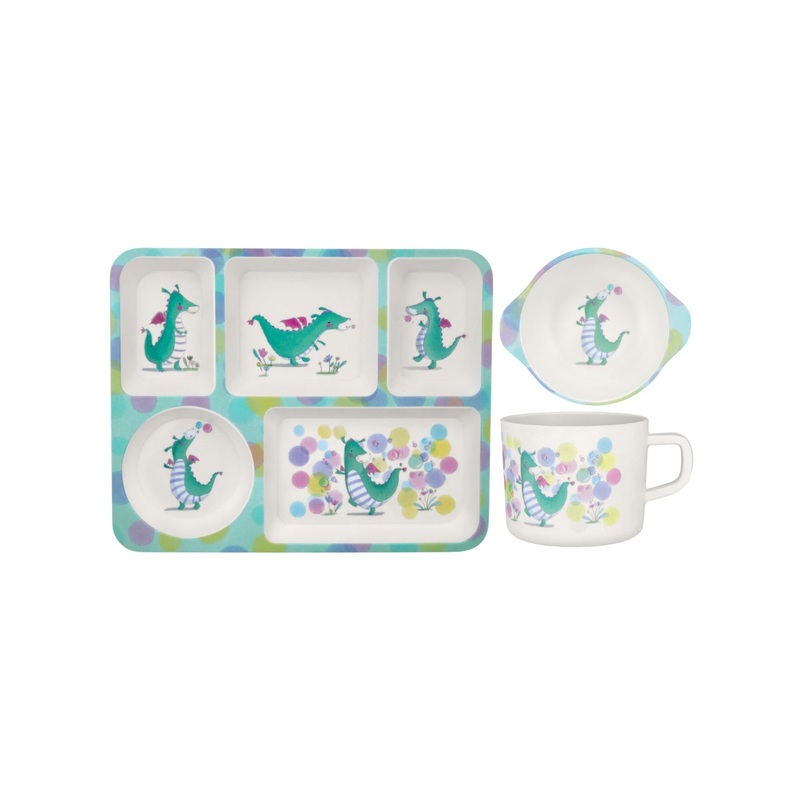 Jedda Robaard Magical Tales Melamine 3pc Dinner Set Dragon Gift Boxed