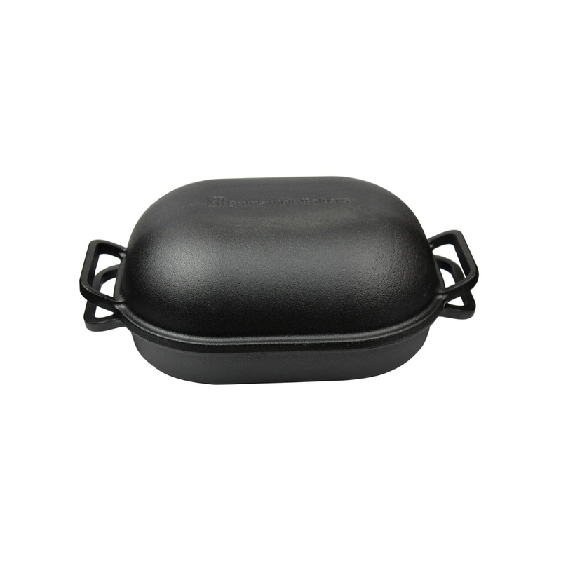 Pre-Seasoned Cast Iron Bread Baking Pan - 39x26cm
