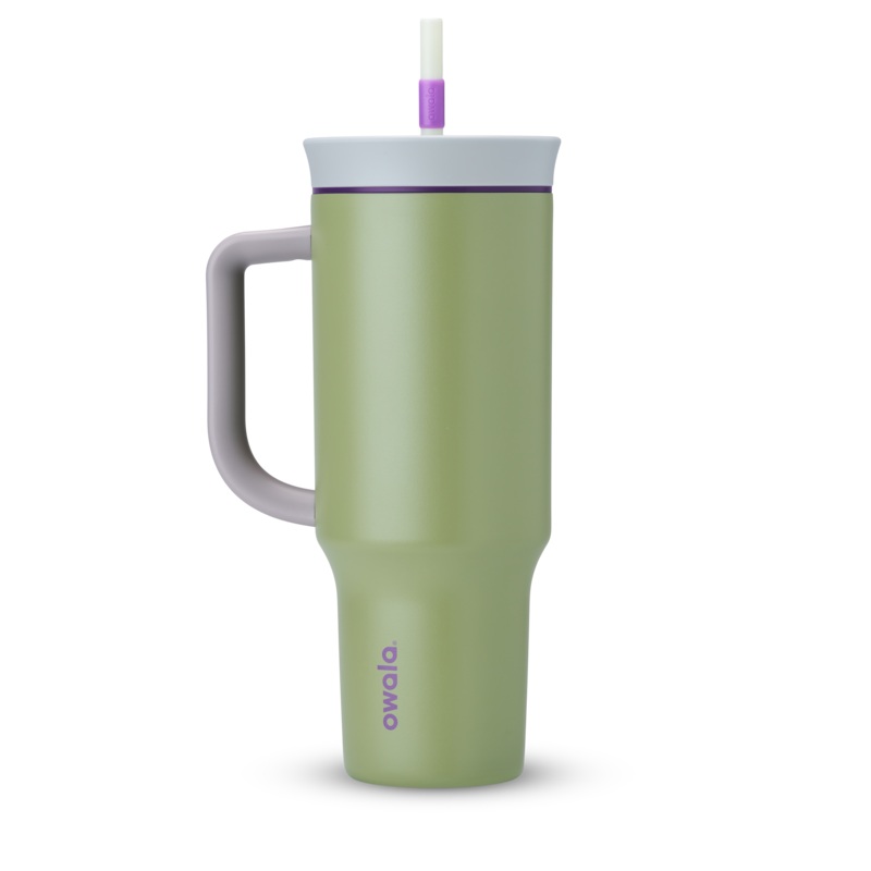 Tumbler Stainless Steel 40oz Hip Cactus (Grey Green)