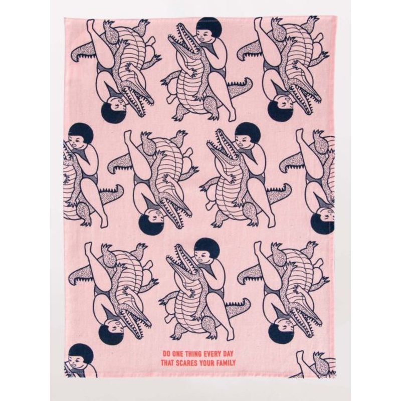 BlueQ Printed Dish Towel - Do One Thing That Scares My Family
