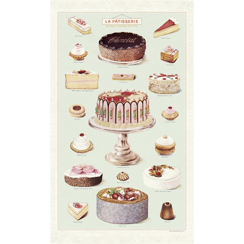 Cavallini & Co. Cotton Tea Towel - La Patisserie