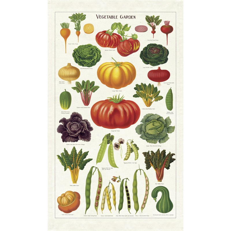 Cavallini & Co. Tea Towel - Vegetable Garden