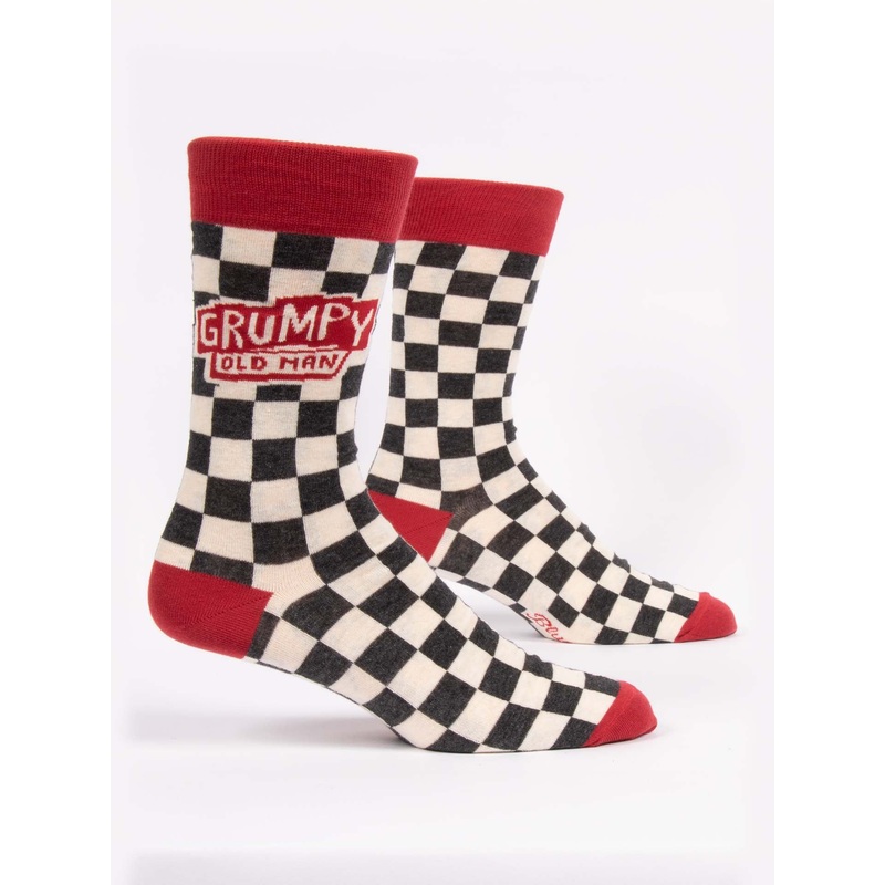 Blue Q Men's Crew Socks - Grumpy Old Man