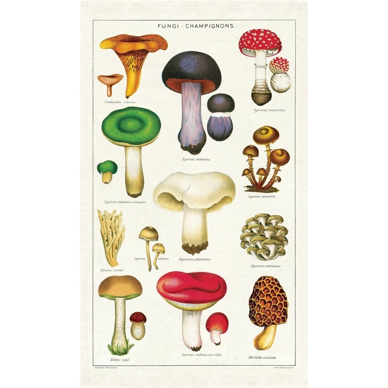 Cavallini & Co. Tea Towel - Mushrooms