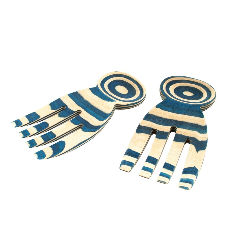 Island Bamboo Salad Hands - Blue
