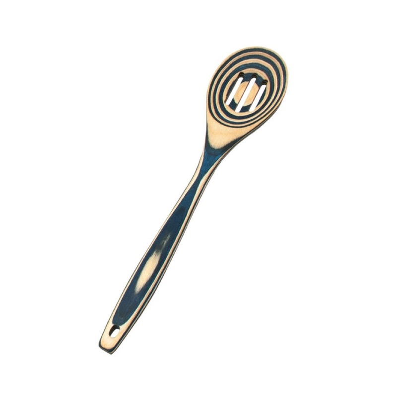 Island Bamboo Slotted Spoon - Blue