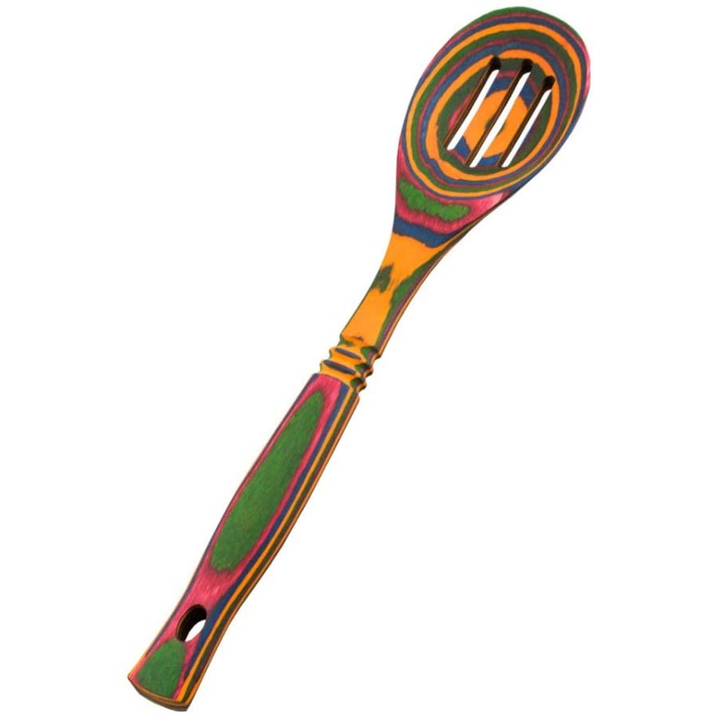 Island Bamboo Slotted Spoon - Rainbow