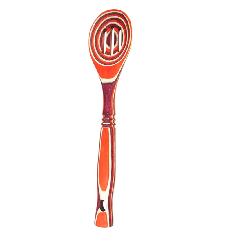 Island Bamboo Slotted Spoon - Red
