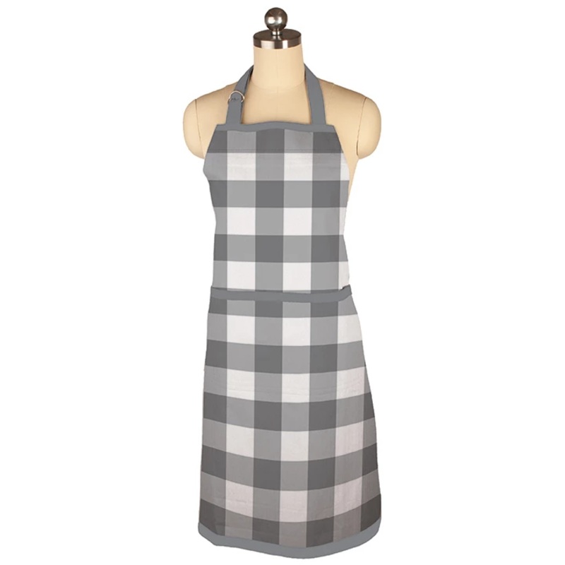 MU Kitchen- Apron- Gingham Gray
