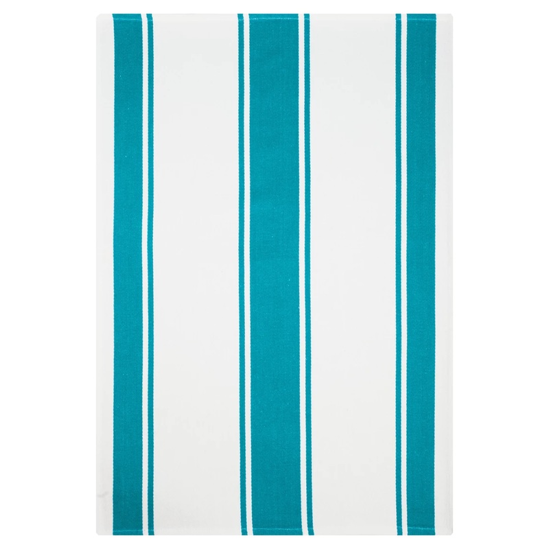 MU Kitchen- Stripe Towel- Aquamarine