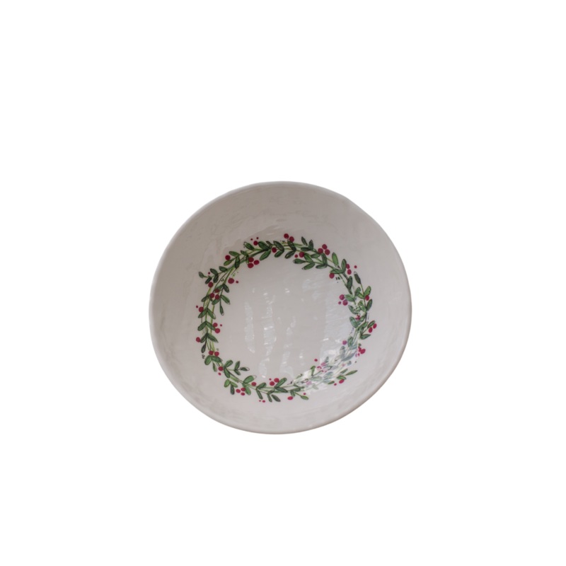 Relish Cereal Bowl - Holiday Wreath