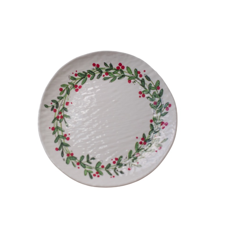Relish Dinner Plate - Holiday Wreath