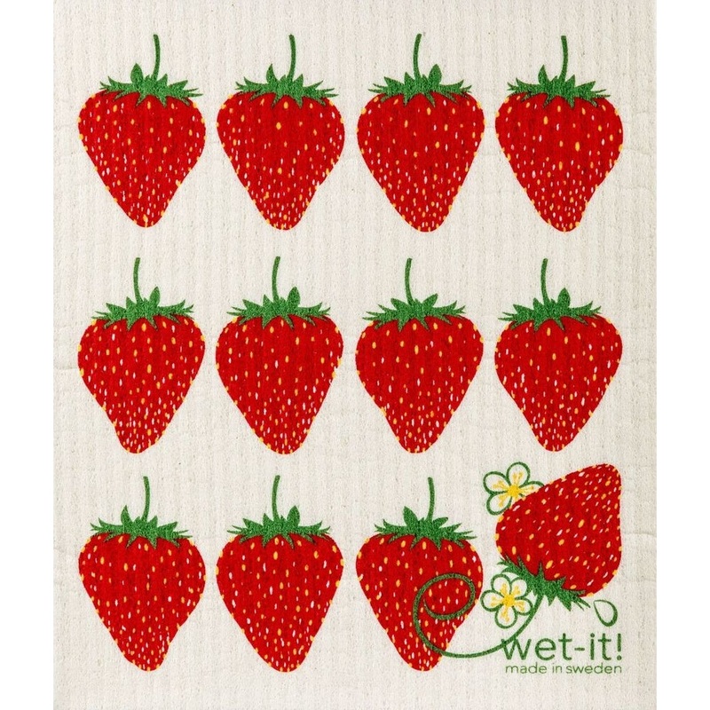 Wet-it! Swedish Dishcloth - Strawberries