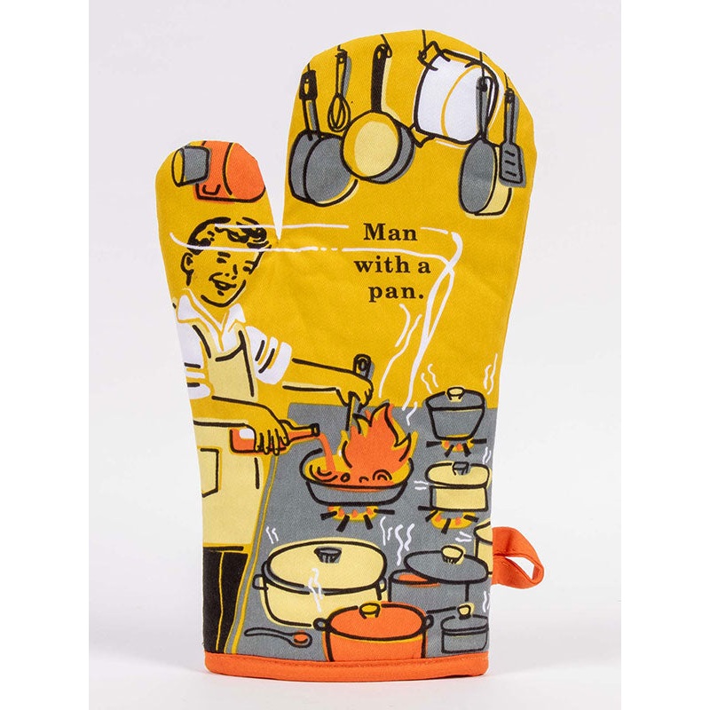 Blue Q Mitt - Man With A Pan
