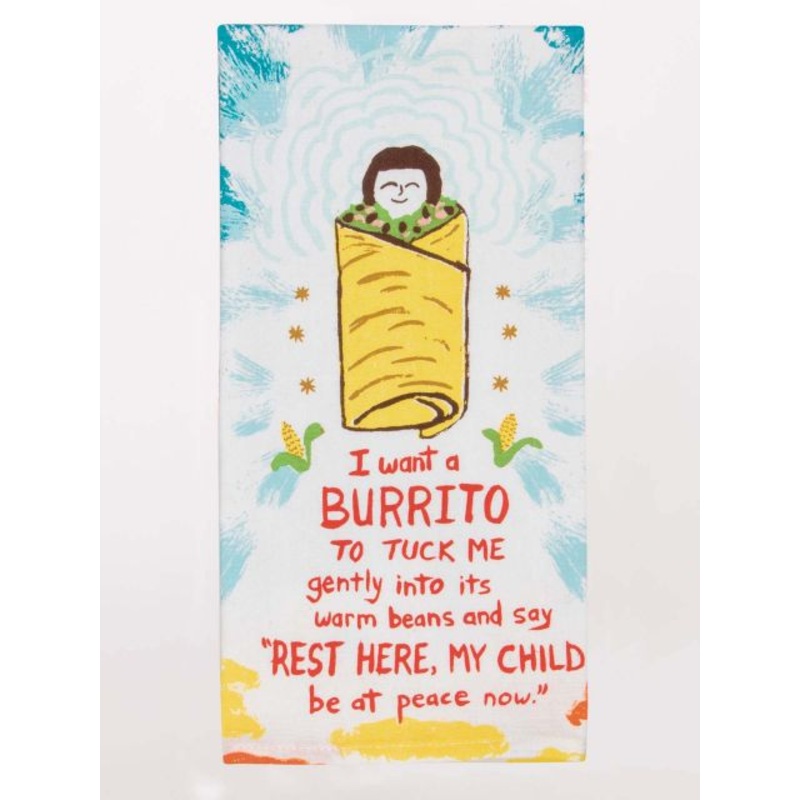 Blue Q Printed Towel - I Want A Burrito