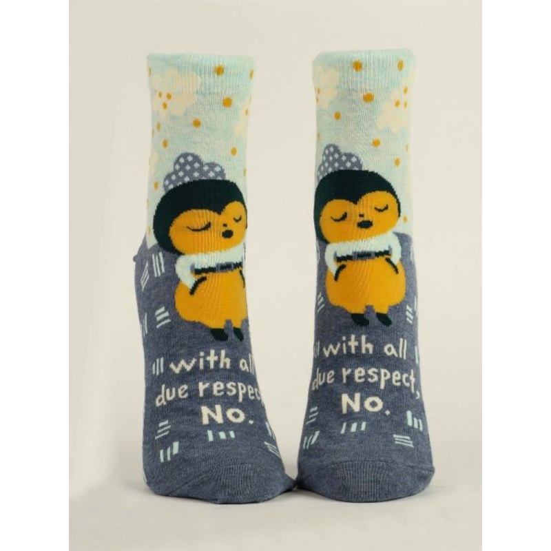 Blue Q Women's Ankle Socks- With All Due Respect, No.