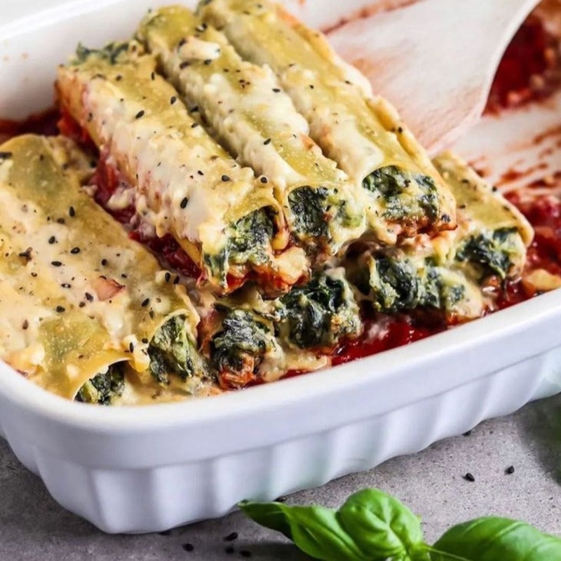 Hands-On Class - Spinach & Ricotta Manicotti