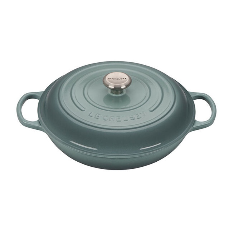 Le Creuset - 3.5 Qt. Signature Braiser - Sea Salt