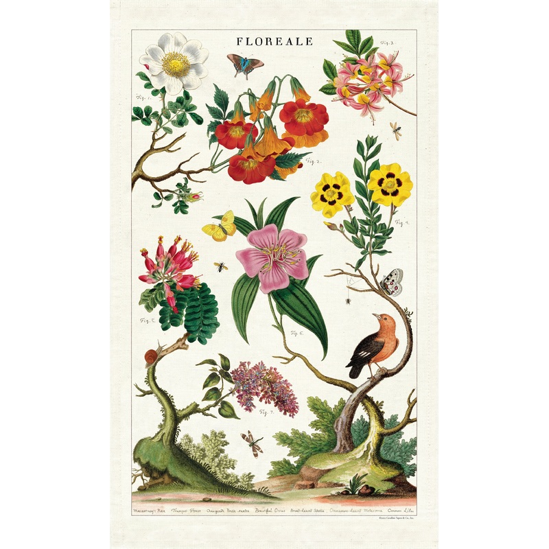 Cavallini & Co.  Tea Towel - Floreale