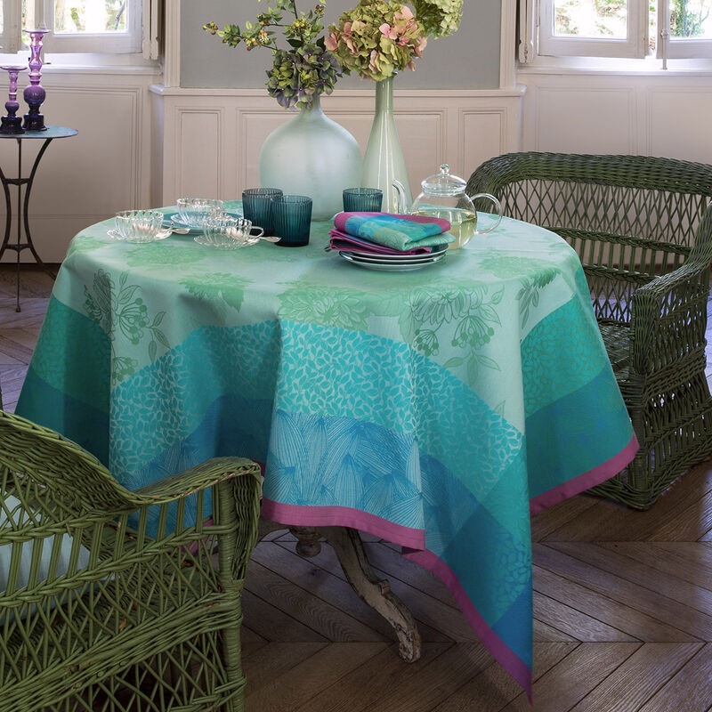 Le Jacquard Franais- Parfums Hydrangea Cotton Tablecloth (69X69)