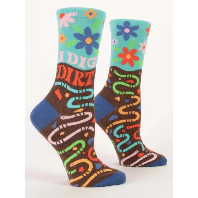 Blue Q Women's Crew Socks- Dig Dirt