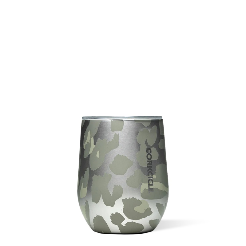 Corkcicle 12 oz Stemless Tumbler- Snow Leopard